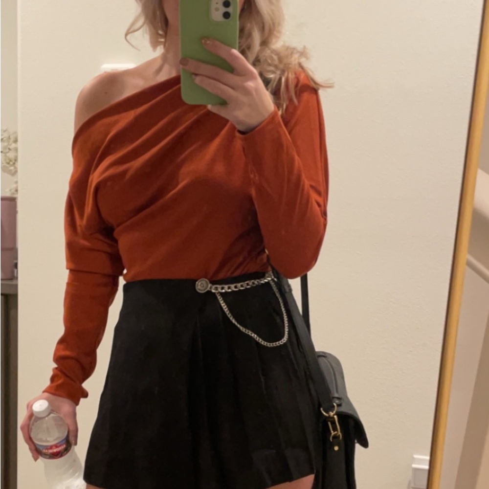 HYFVE Orange Off-Shoulder Blouse